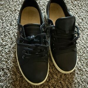 Ecco Women's Black Sneakers with White Soles